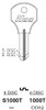 Ilco S1000T Key Blank for CCL