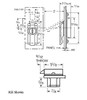 CCL 15767 RH enclosure lock line drawing with dimensions