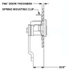 Compx National C8725 Mailbox Lock with dimensions side view