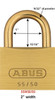 Abus 55MB/50 Brass Body Padlock with Brass Shackle, Keyed Different