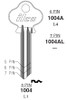 Ilco 1004A Key Blank Line Drawing Profile key length options