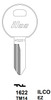 Ilco 1622 Key Blank Line Drawing Profile Image Ilco 1622 Key Blank Line Drawing Profile Image