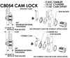 Compx National C8054-C413A-4G Cam Lock, 15/16 Keyed Alike C413A Antique Finish