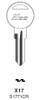 Ilco S1771CR Key blank Line Drawing Profile Image