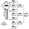 Key blank, JMA SLG12 for SCH 1145F/SC7