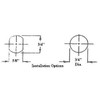 LSDA Cam Lock mounting hole dimensions Image