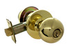 Cal-Royal BA-09 US3 Institution Knob Lock, SC Keyway Brass Finish