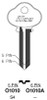 Ilco O1010 Key Blank Line Drawing Profile Image Ilco O1010 Key Blank Line Drawing Profile Image
