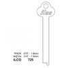 Ilco 725 Key Blank line drawing profile image