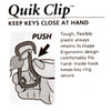 Quik Clip, Key Chain 10 Pack, Black 45820