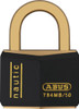 ABUS T84MB/50 KD Padlock, Brass Keyed Different, Black Sheath