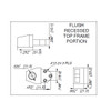 Ilco IL-OP-10 RH AL Pivot Set for Flush Doors Aluminum Finish