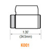GMS K001-CB-26D Key-In-Knob Cylinder, Corbin 60 Keyway, Keyed Different