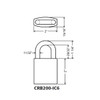 Olympus CRB200-IC6 Padlock for Corbin LFIC 2", Brass Body