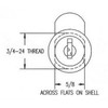 ESP ULR-1125STD cam lock line drawing with dimensions