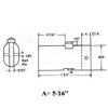 ESP 1750P312 File Cabinet Lock Dimensions Image