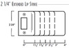 Don-Jo 9175 DU RC, EL175 DU RC Extended Lip Strike Plate,  2-1/4 x 1-3/4 Round Corner