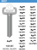 Ilco 1A1M1 Key Blank Line Drawing Profile Image Group