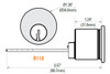 GMS R118-SC 10B rim cylinder dimensions