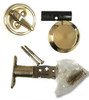 Cal-Royal ID-801 US3 Polished Brass One-Side Deadbolt with Blank Plate