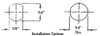 LSDA Cam Lock hole mounting dimensions