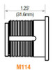 GMS M114-SC-26D Mortise Cylinder, 1-1/4 Schlage SC4, Keyed Different