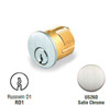 GMS M118-RD1-26D Mortise Cylinder, 1-1/8 Corbin Russwin D1, Keyed Alike (2-Pack)