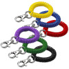 Wrist Coil with Trigger Snap Key Chain - Blue (50-Pack)