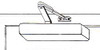 Cal-Royal #900P US26 Door Closer, Polished Chrome Finish