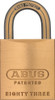 Abus 83/45-200 Brass Body Padlock with 1" Brass Shackle, Kwikset Keyway, Custom Keyed