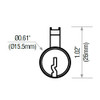 GMS K001 Cylinder front view with dimensions