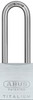 Abus 83AL/45-300 Brushed Aluminum Padlock with 4" Shackle, Zero Bitted Abus 83AL/45-300 Brushed Aluminum Padlock with 4" Shackle, Zero Bitted
