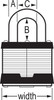 Master Lock Padlock measurement guide