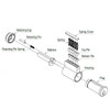 GMS K001-SAX-26D Key-In-Knob Cylinder, Sargent Composite LA-LD 26D, Custom keyed