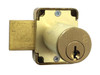 Olympus 100DR Desk Lock, 1-3/8" Brushed Brass/US4, Custom Keyed