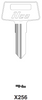 Ilco X256 Key Blank Line Drawing Profile Image