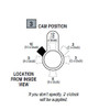 Ilco 52225KS-03 Profile Cylinder KW1 Brass Finish, Cam Position 10