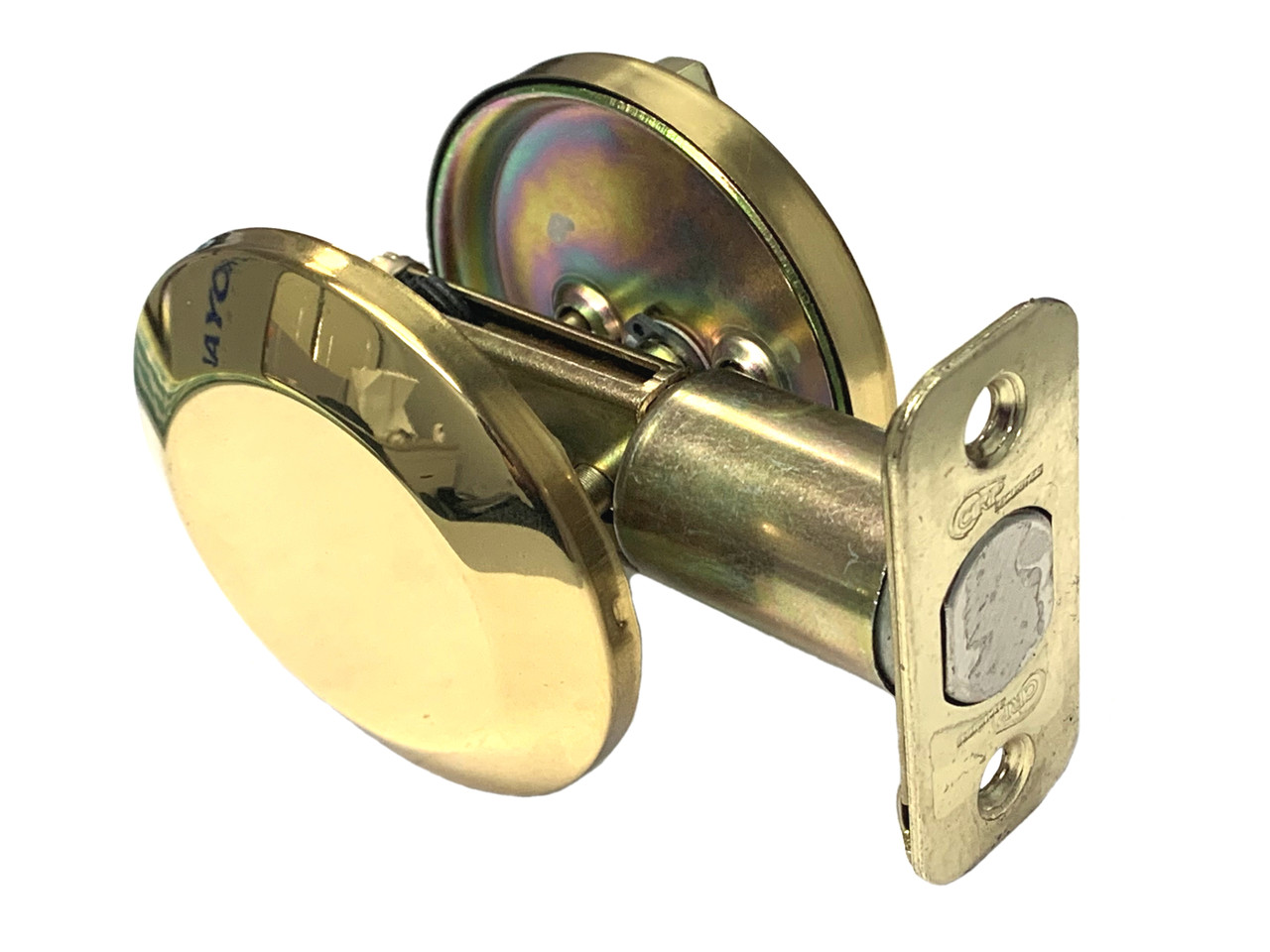 CalRoyal ID801 US3 Polished Brass OneSide Deadbolt with Blank Plate