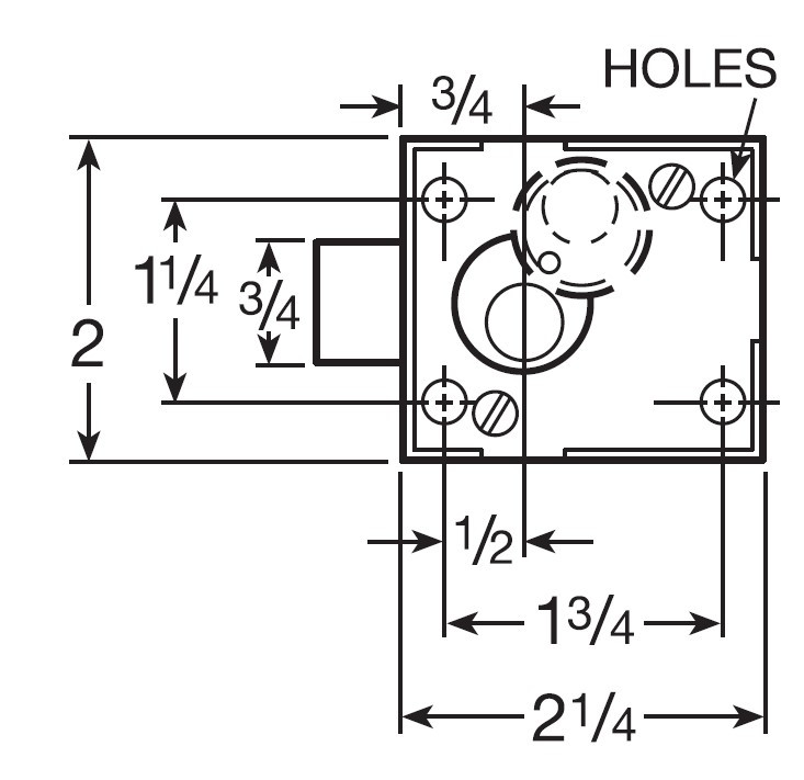 CCL A15481-RS KA2 US4 Enclosure Lock, Keyed Alike #2 (Deadbolt