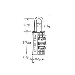 CCL 3470 Presto Padlock, Yellow