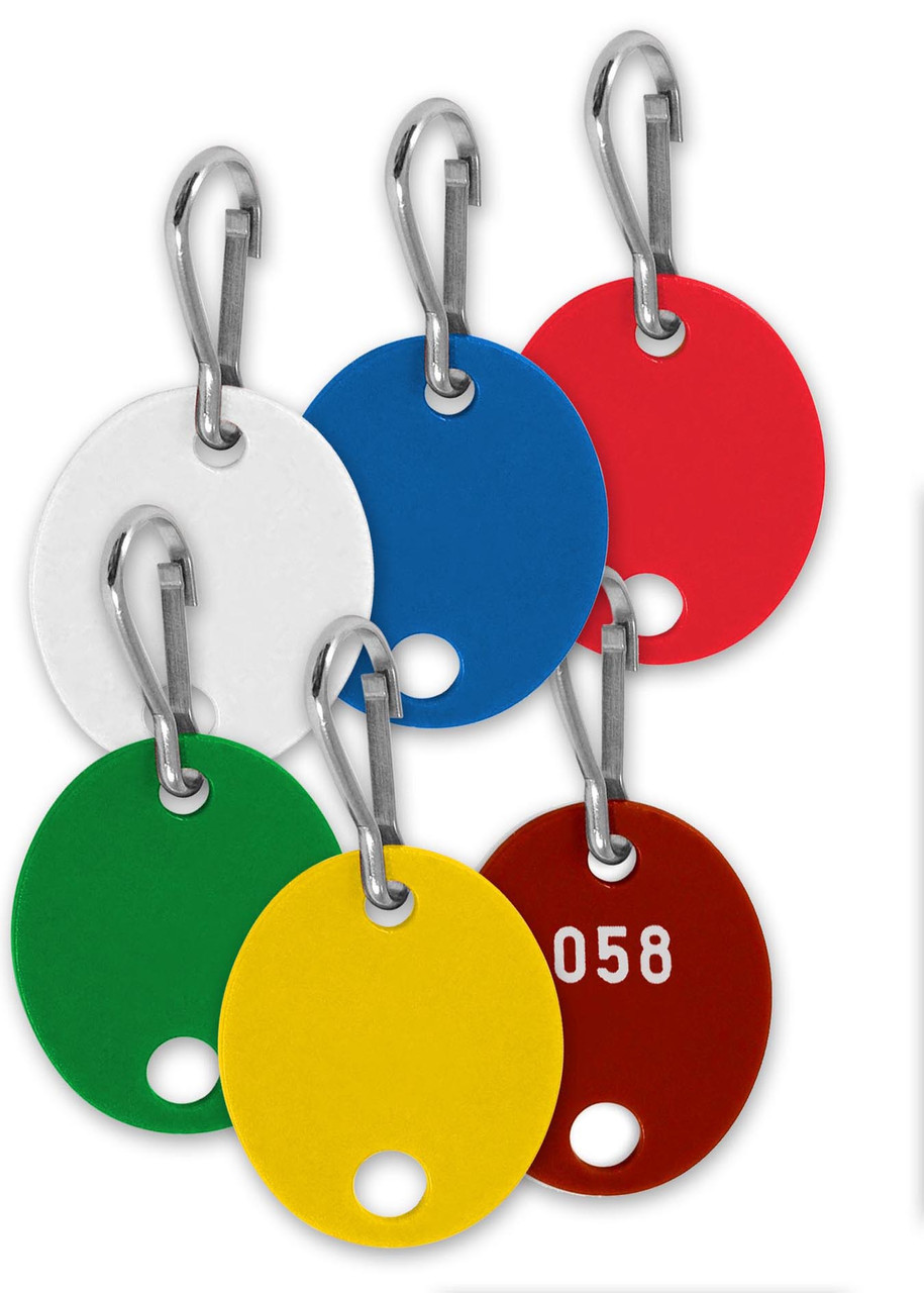 Lucky Line Plastic Key Clip for Backpacks, Belts, Keys, Party Favors, Arts and Crafts, Red, 25 per Bag (41570)