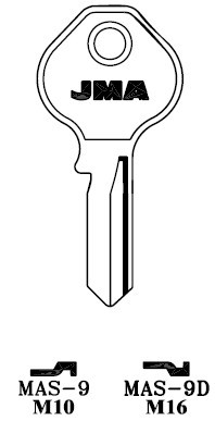 JMA MAS-9DE Key Blank for Master M16/27K