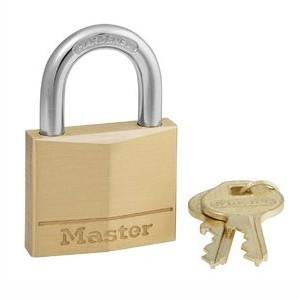 Master Lock 140DKA 1G022 Padlock, Brass Body Keyed Alike 1G022