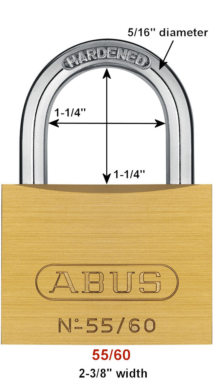 Abus Lock 55/40 Brass Padlock