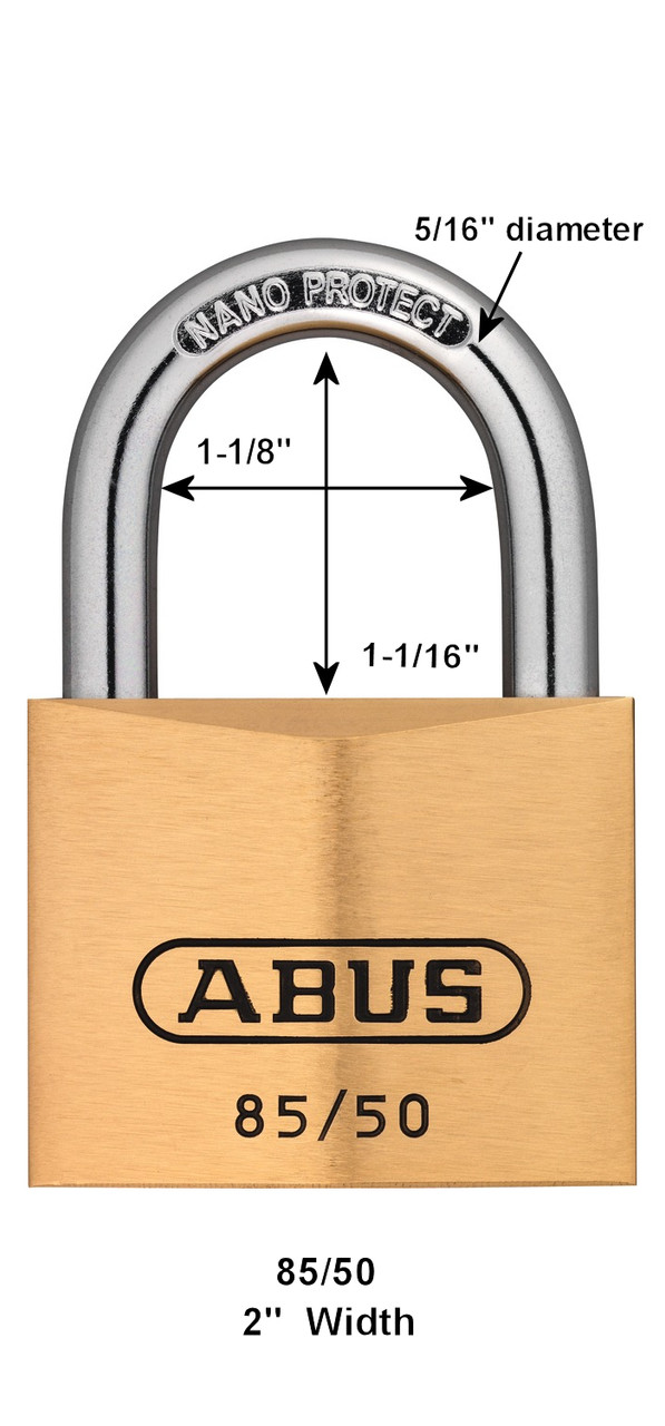 Abus Lock 85/50 Brass Padlock High Security