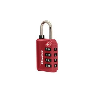 Master Lock 4691DWD Padlock, TSA Combination 4 Wheel, Assorted Color