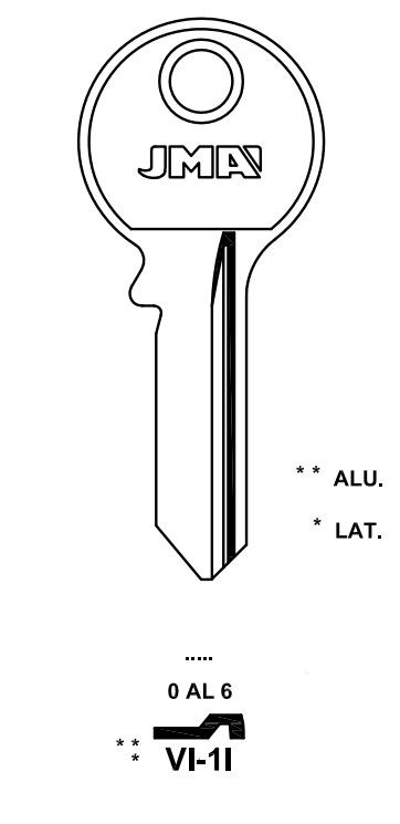 JMA VI-1I Key Blank for Viro VR91