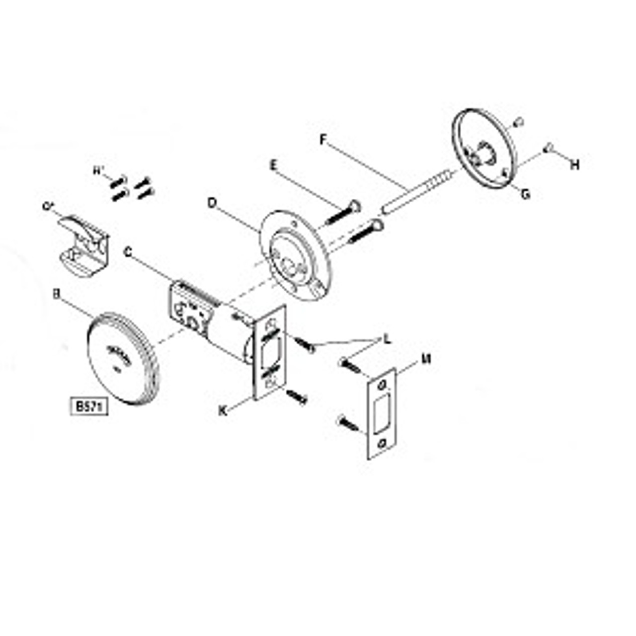 Deadbolt with Indicator, Schlage B571 626