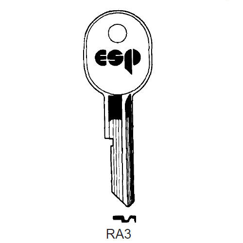 ESP RA3 Key Blank, AMC Secondary