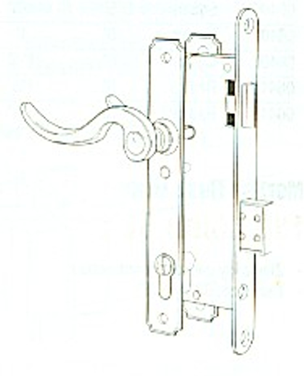 Brass Atrium Door Lever Lockset